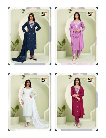 Roman Silk Salas Readymade Pant Style Suits Supplier
