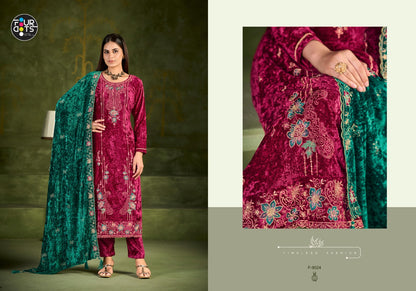 Roman Vol 2 Four Dots Pure Makhamal Velvet Suits Exporter Gujarat