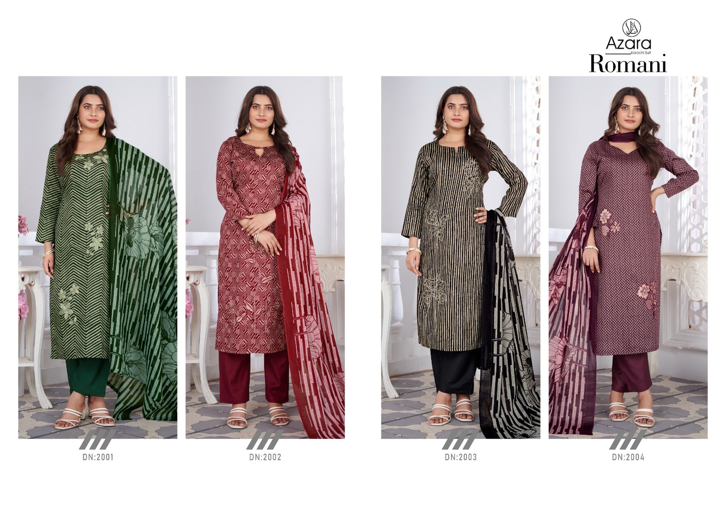 Romani Radhika Fashion Jaam Cotton Pant Style Suits Manufacturer Ahmedabad