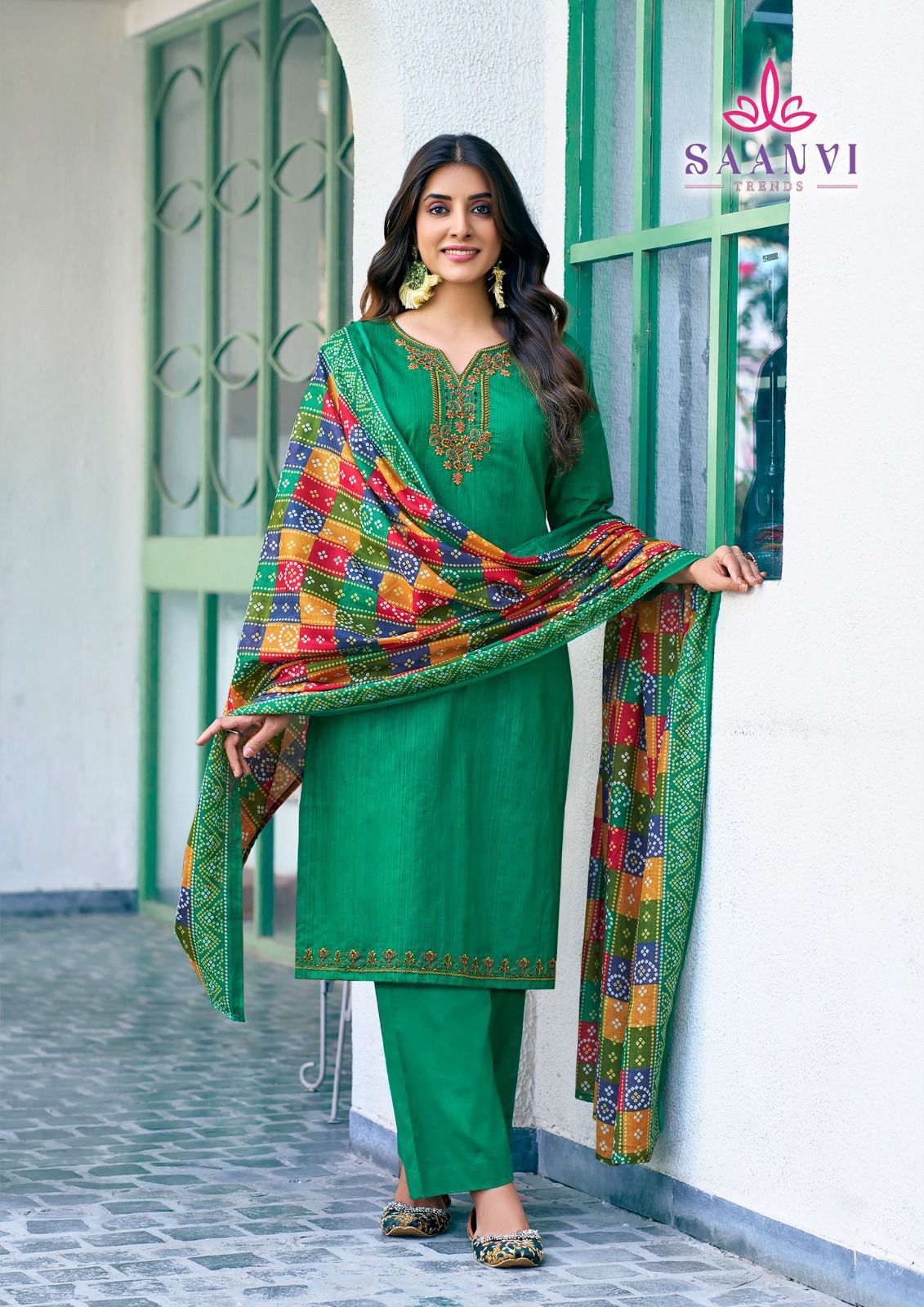 Romani Saanvi Heavy Cotton Pant Style Suits Exporter Ahmedabad