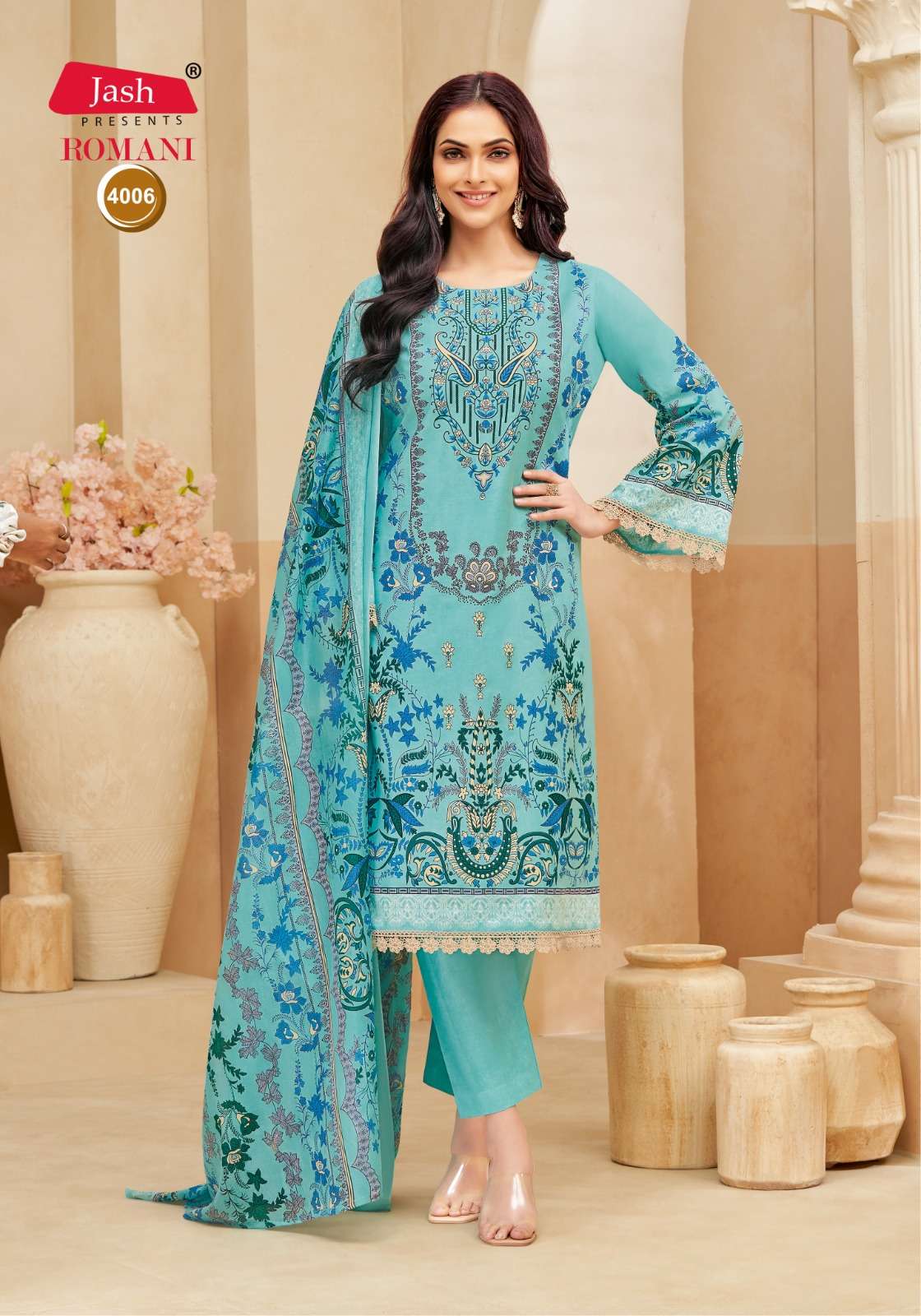 Romani Vol 4 Jash Karachi Salwar Suits Exporter India