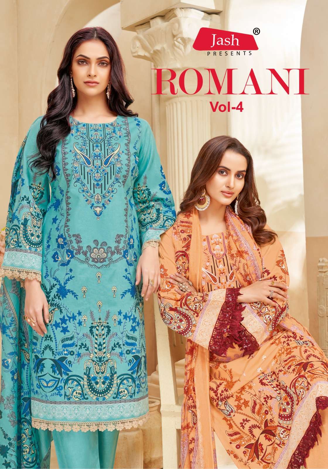 Romani Vol 4 Jash Karachi Salwar Suits Exporter India