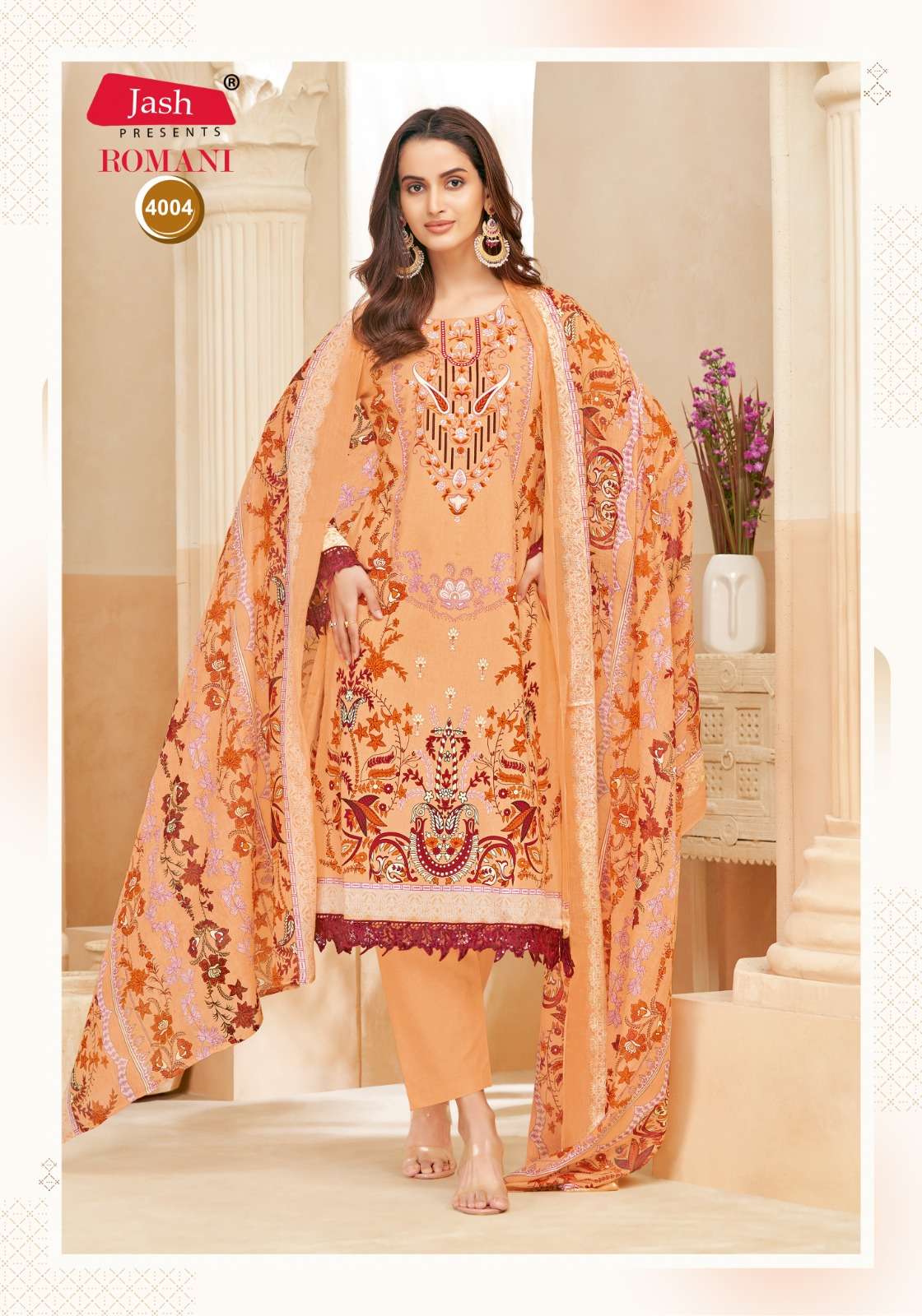 Romani Vol 4 Jash Karachi Salwar Suits Exporter India