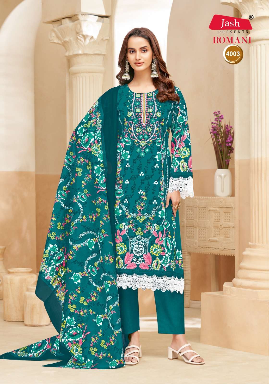 Romani Vol 4 Jash Karachi Salwar Suits Exporter India