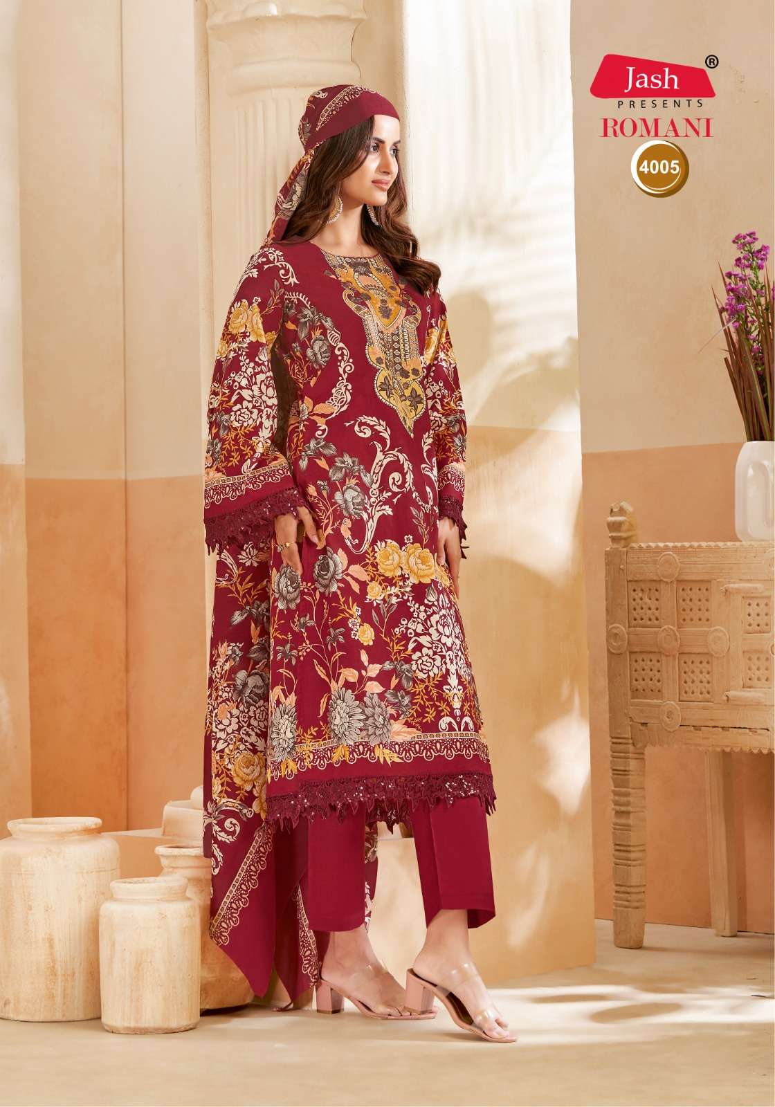 Romani Vol 4 Jash Karachi Salwar Suits Exporter India