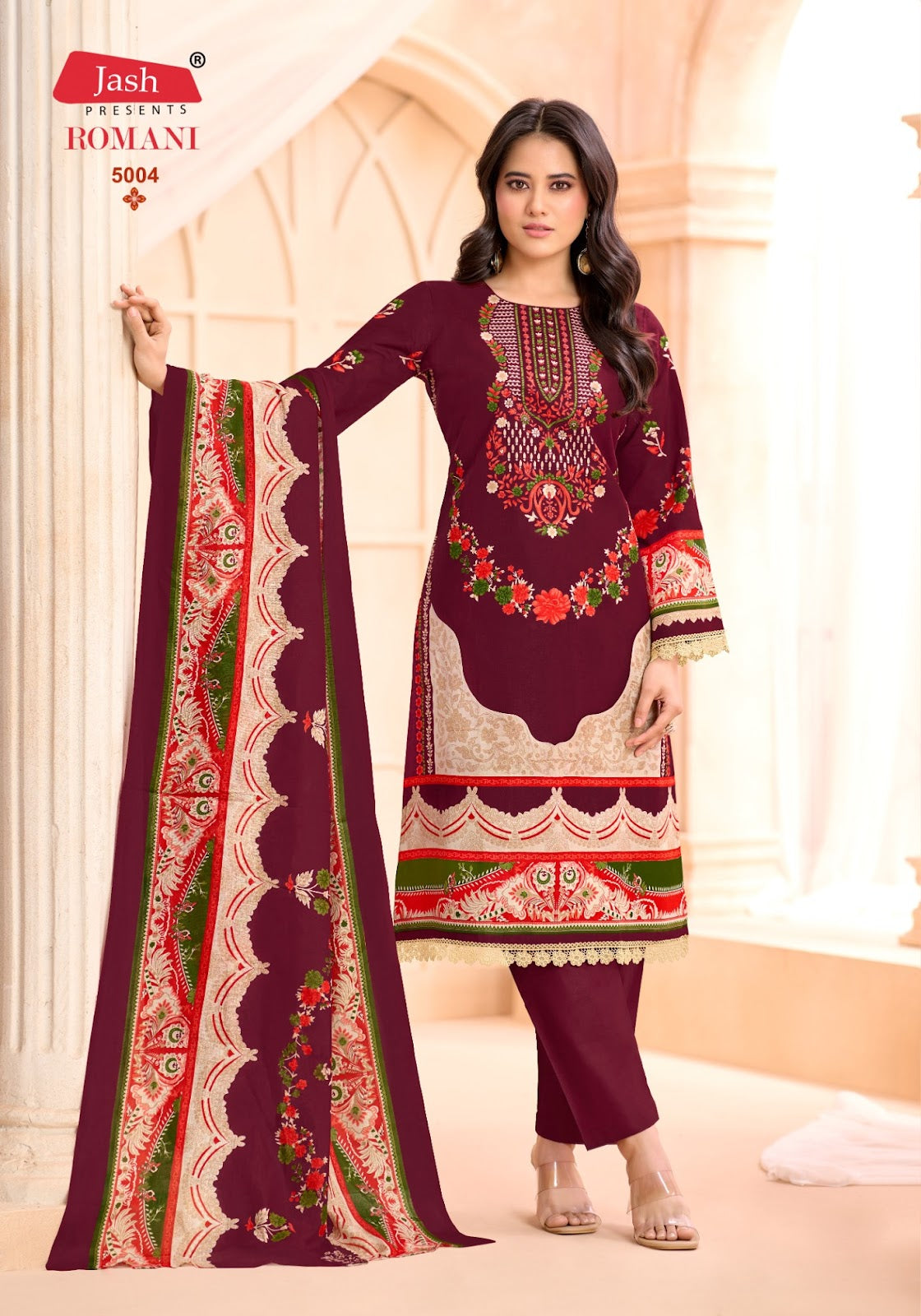 Romani Vol 5 Jash Cotton Karachi Salwar Suits Manufacturer India