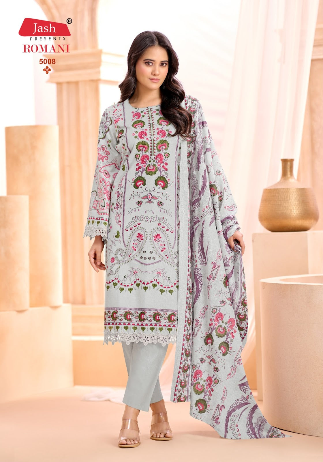 Romani Vol 5 Jash Cotton Karachi Salwar Suits Manufacturer India