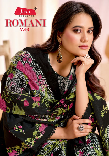 Romani Vol 5 Jash Cotton Karachi Salwar Suits Manufacturer India