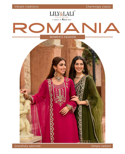Romania Lily Lali Silk Readymade Pant Style Suits Wholesale