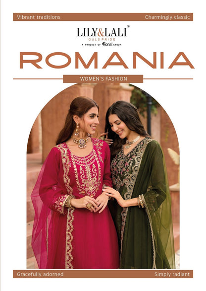Romania Lily Lali Silk Readymade Pant Style Suits Wholesale