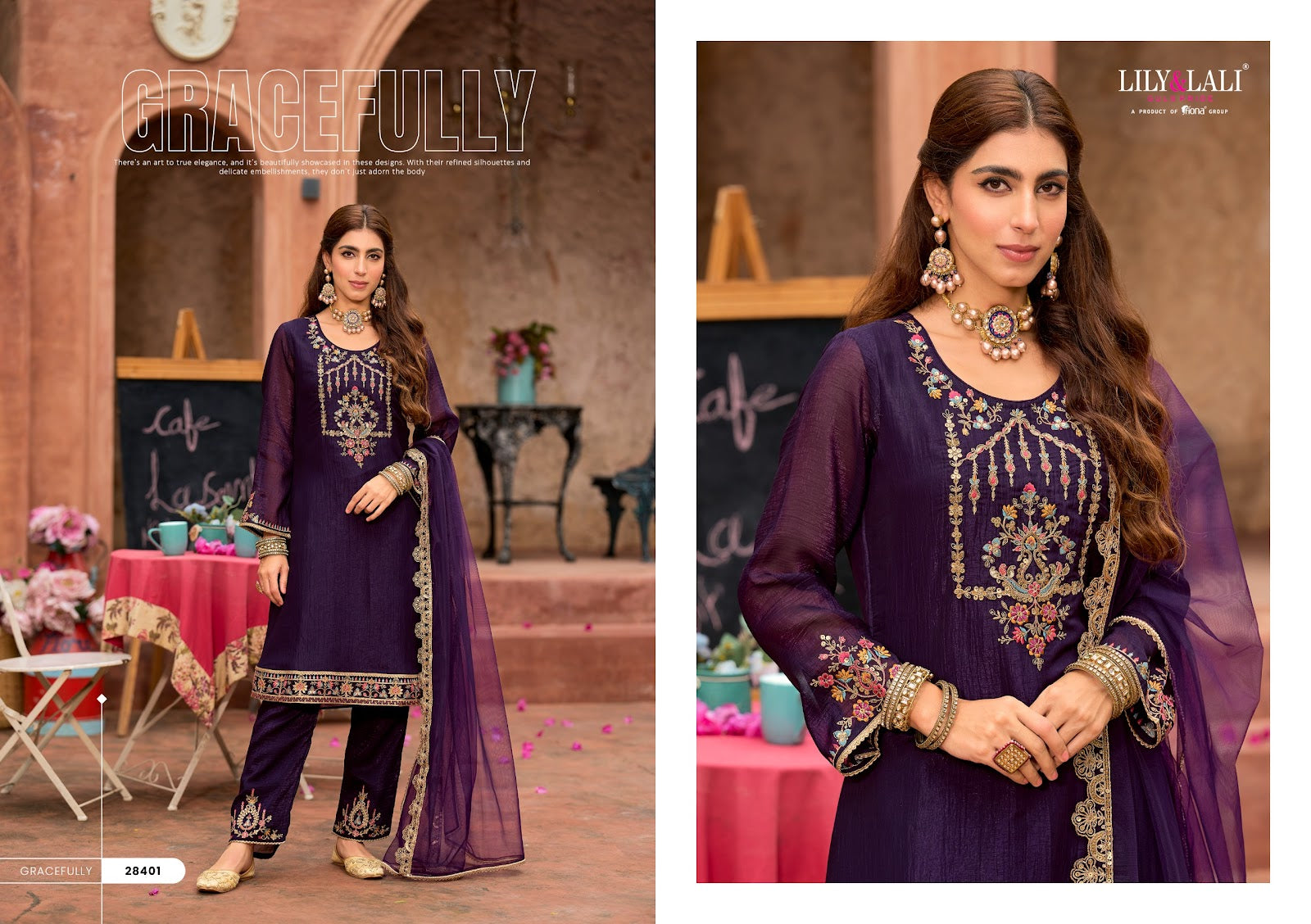Romania Lily Lali Silk Readymade Pant Style Suits Wholesale