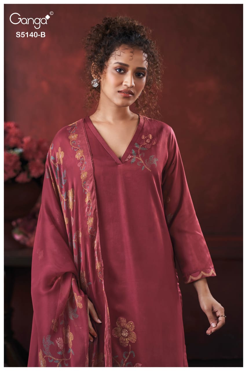 Romina S5140 Ganga Cotton Satin Pant Style Suits Manufacturer