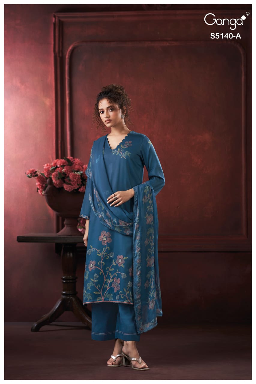 Romina S5140 Ganga Cotton Satin Pant Style Suits Manufacturer