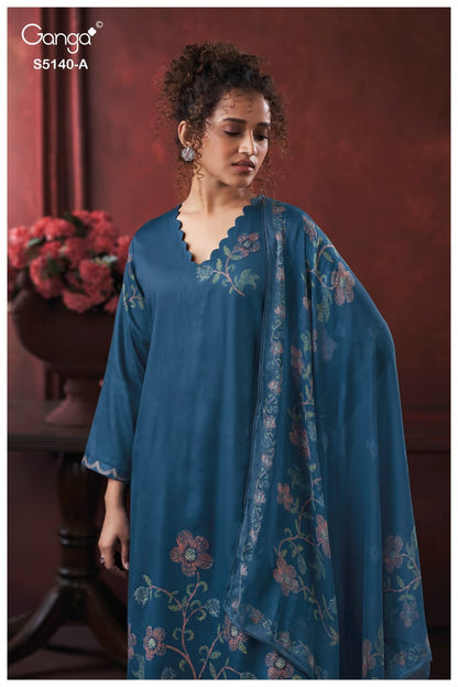 Romina S5140 Ganga Cotton Satin Pant Style Suits Manufacturer