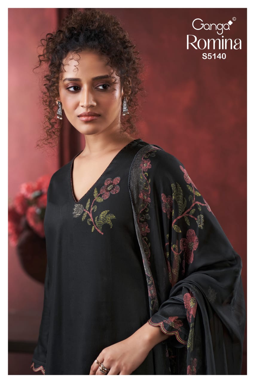 Romina S5140 Ganga Cotton Satin Pant Style Suits Manufacturer