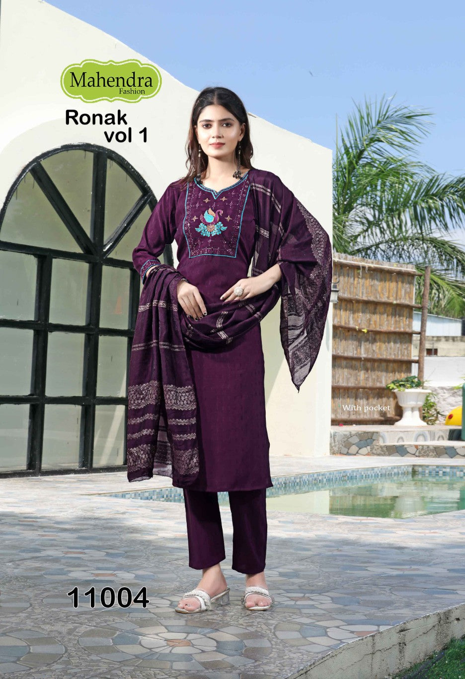 Ronak Vol 1 Mahendra Fashion Viscose Readymade Pant Style Suits Supplier
