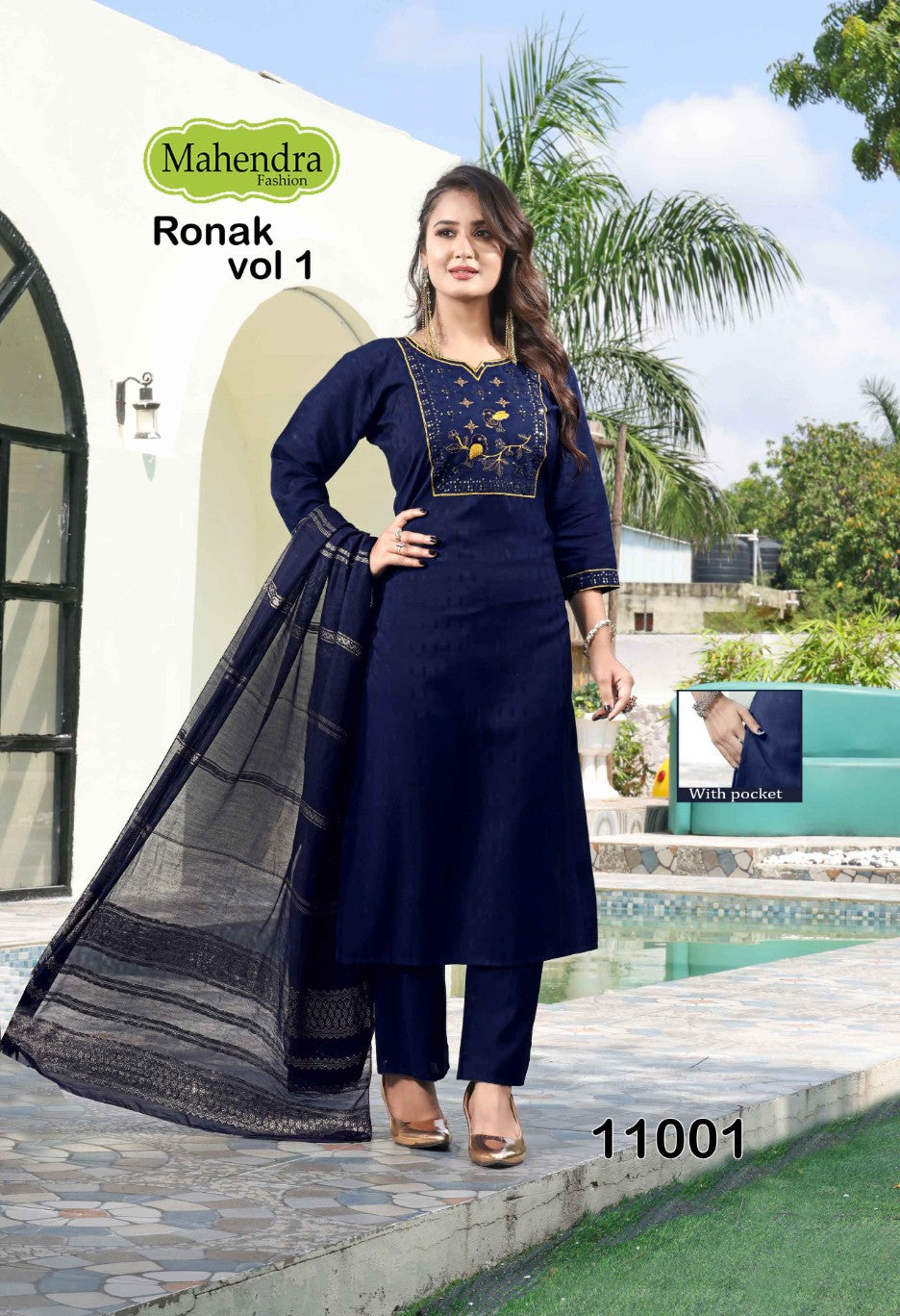 Ronak Vol 1 Mahendra Fashion Viscose Readymade Pant Style Suits Supplier