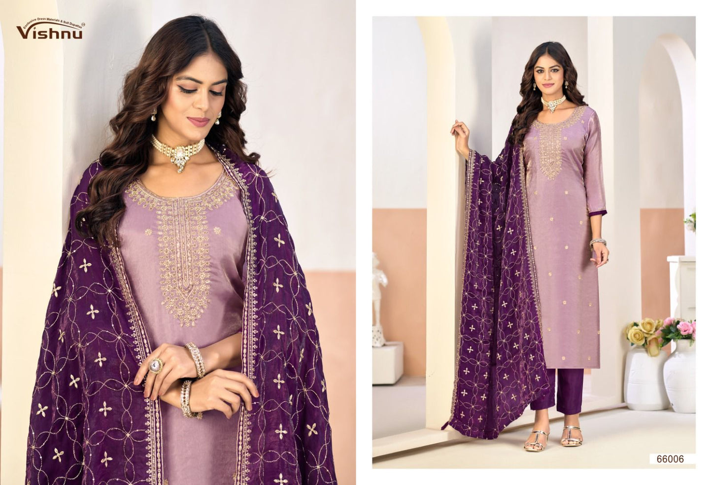 Roobal Vishnu Impex Silk Pant Style Suits Wholesaler India