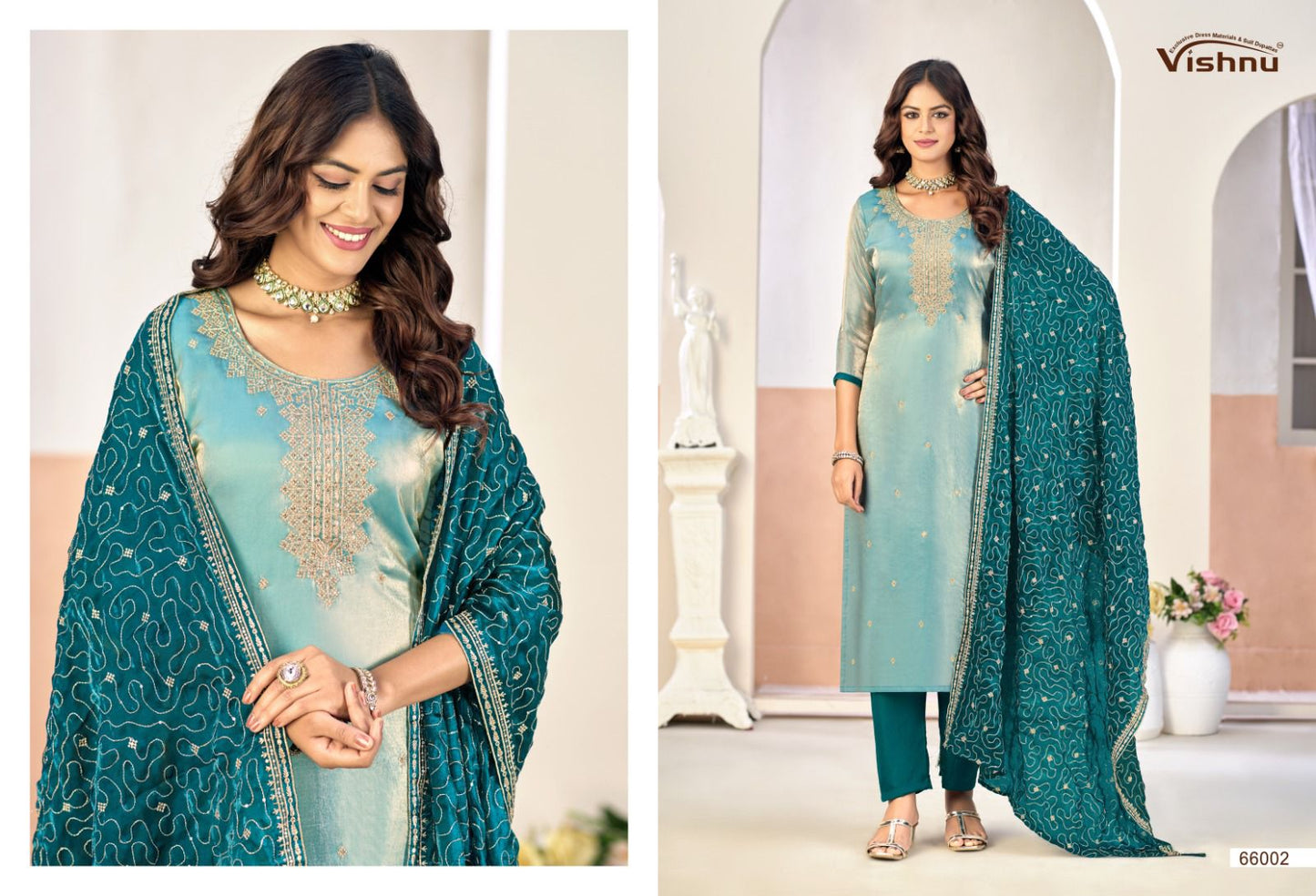 Roobal Vishnu Impex Silk Pant Style Suits Wholesaler India