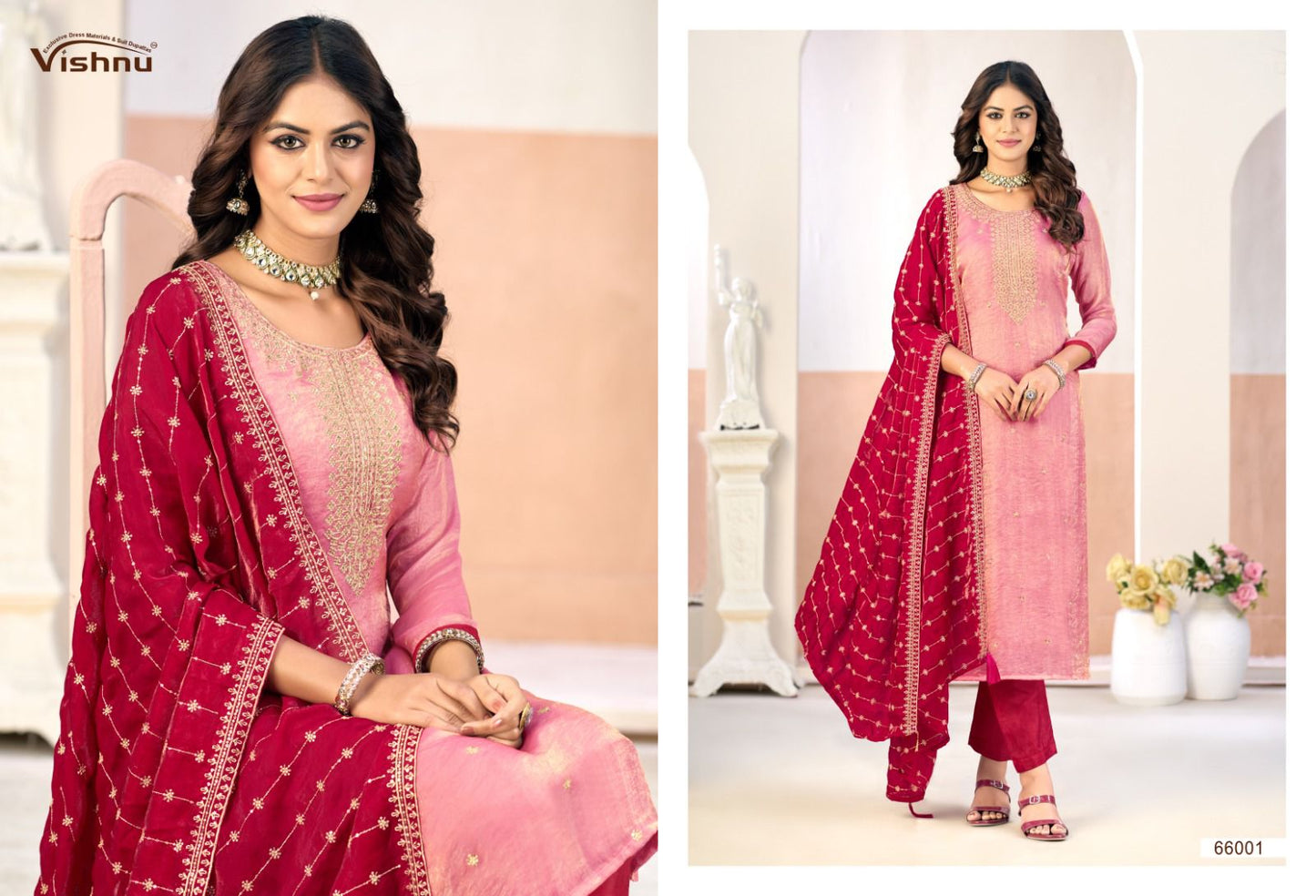 Roobal Vishnu Impex Silk Pant Style Suits Wholesaler India