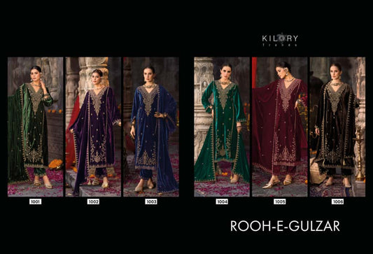 Rooh E Gulzaar Kilory Velvet Suits Manufacturer Gujarat
