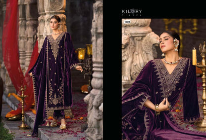 Rooh E Gulzaar Kilory Velvet Suits Manufacturer Gujarat