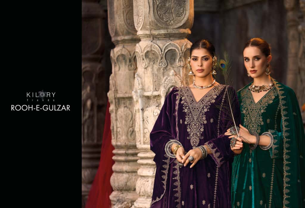 Rooh E Gulzaar Kilory Velvet Suits Manufacturer Gujarat