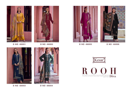 Rooh Kesar Twill Pashmina Suits Supplier