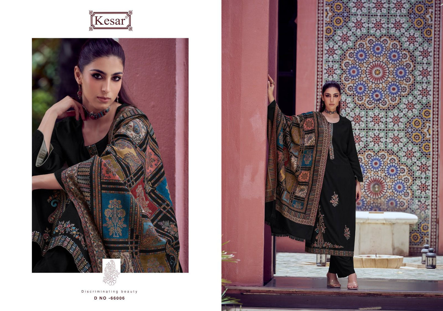 Rooh Kesar Twill Pashmina Suits Supplier