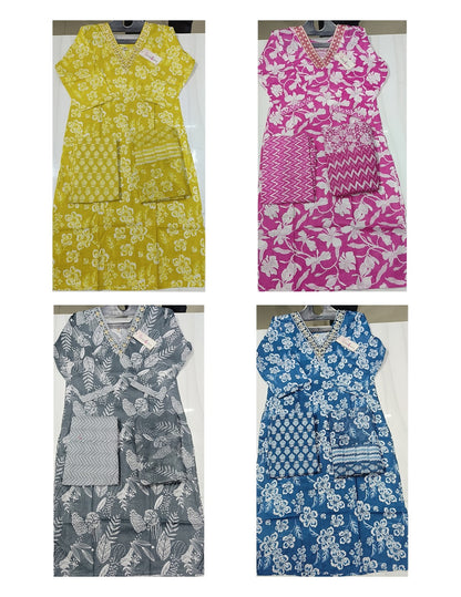 Rooh Series Dveeja Fashion Readymade Cotton Pant Suits Exporter Ahmedabad