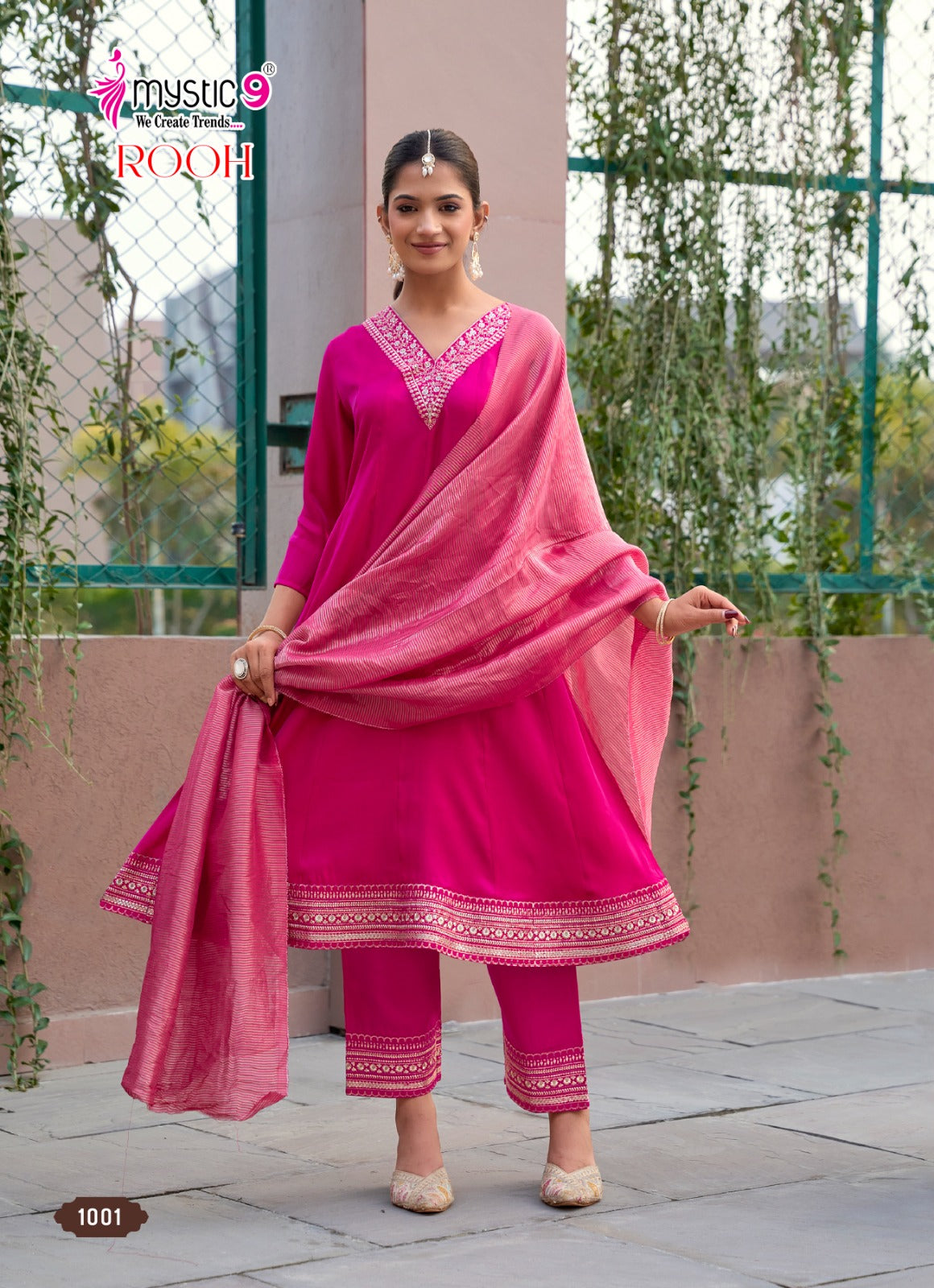 Rooh Vol 1 Mystic 9 Roman Readymade Anarkali Suits Exporter Gujarat