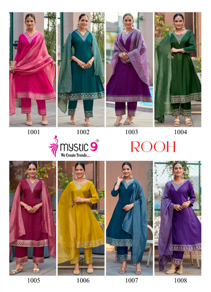 Rooh Vol 1 Mystic 9 Roman Readymade Anarkali Suits Exporter Gujarat