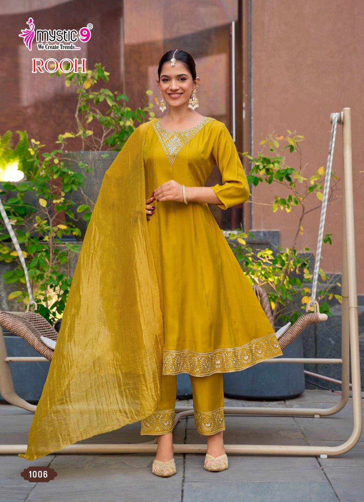 Rooh Vol 1 Mystic 9 Roman Readymade Anarkali Suits Exporter Gujarat