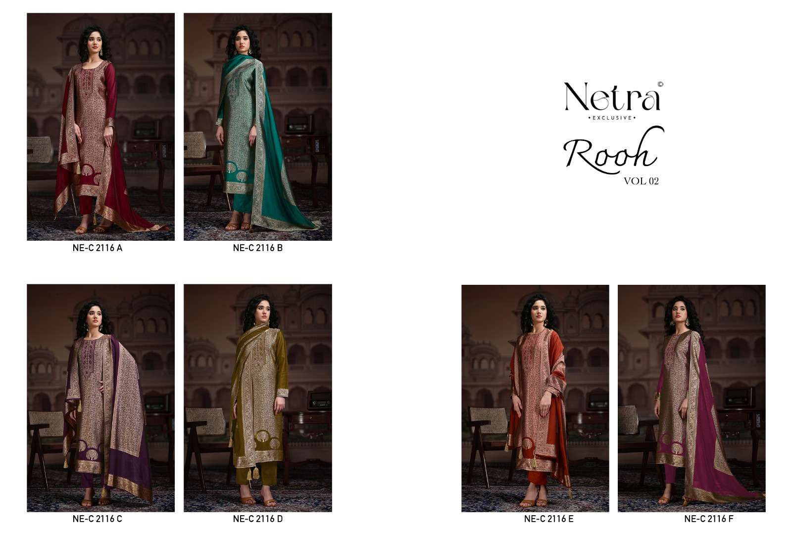 Rooh Vol 2 Netra Woven Silk Pant Style Suits Manufacturer Gujarat