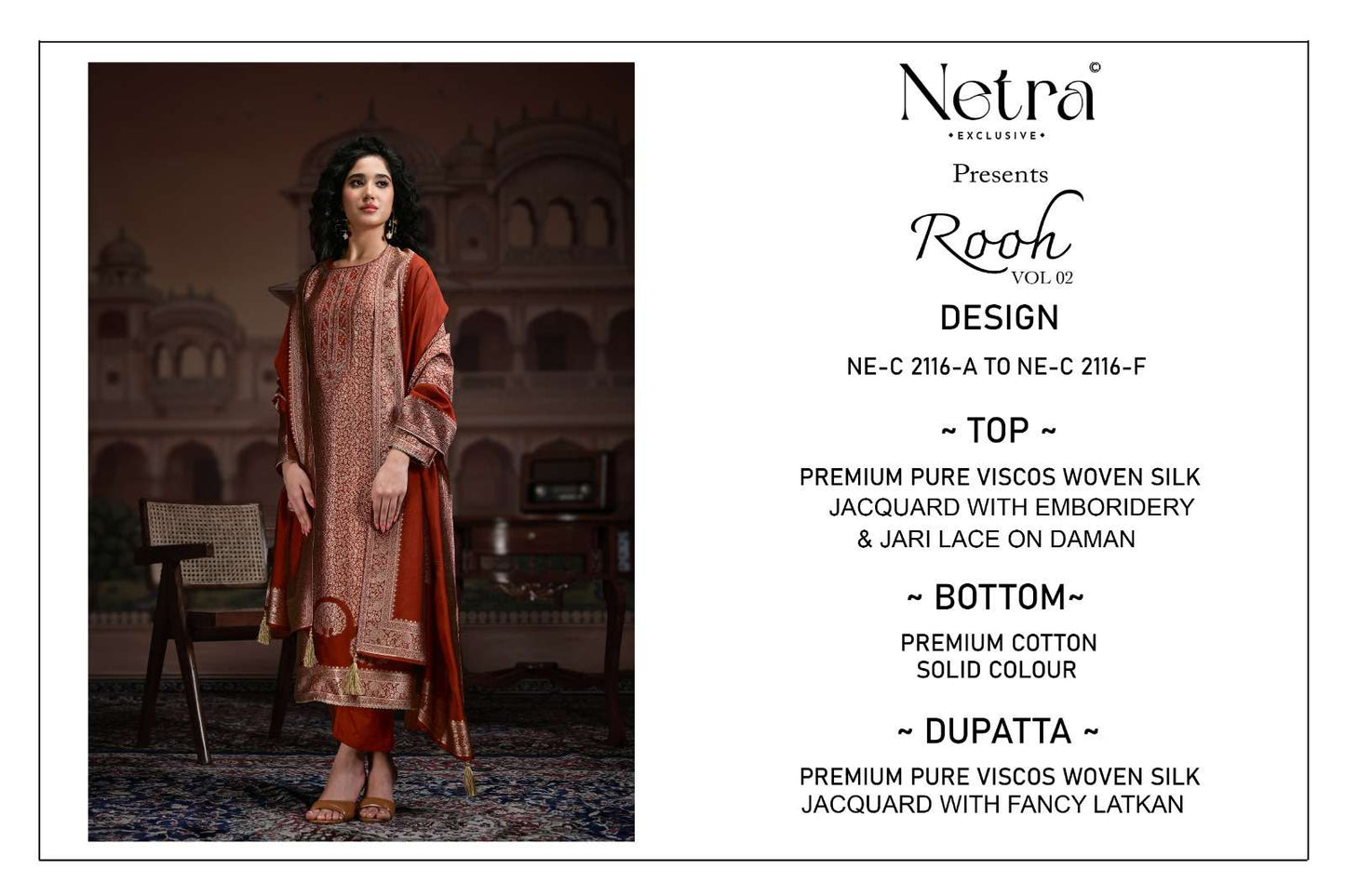 Rooh Vol 2 Netra Woven Silk Pant Style Suits Manufacturer Gujarat
