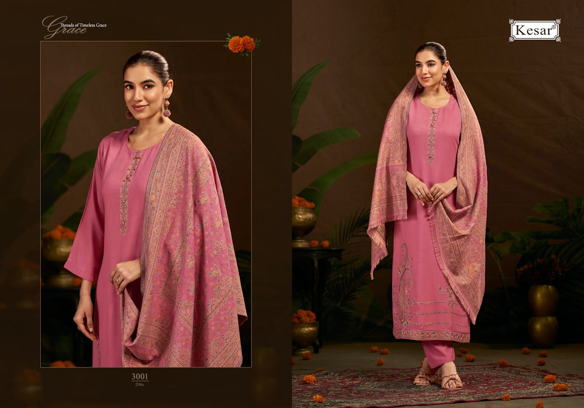 Rooh Vol 3 Kesar Viscose Pashmina Suits Wholesaler Ahmedabad