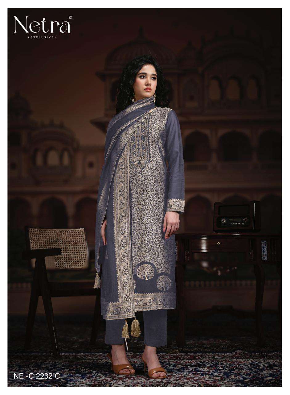 Rooh Vol 3 Netra Woven Silk Pant Style Suits Exporter Ahmedabad