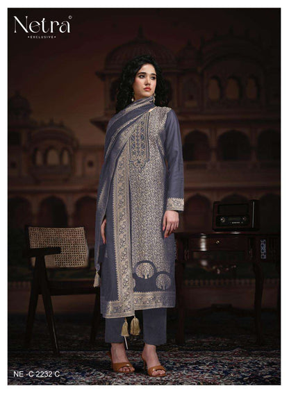 Rooh Vol 3 Netra Woven Silk Pant Style Suits Exporter Ahmedabad