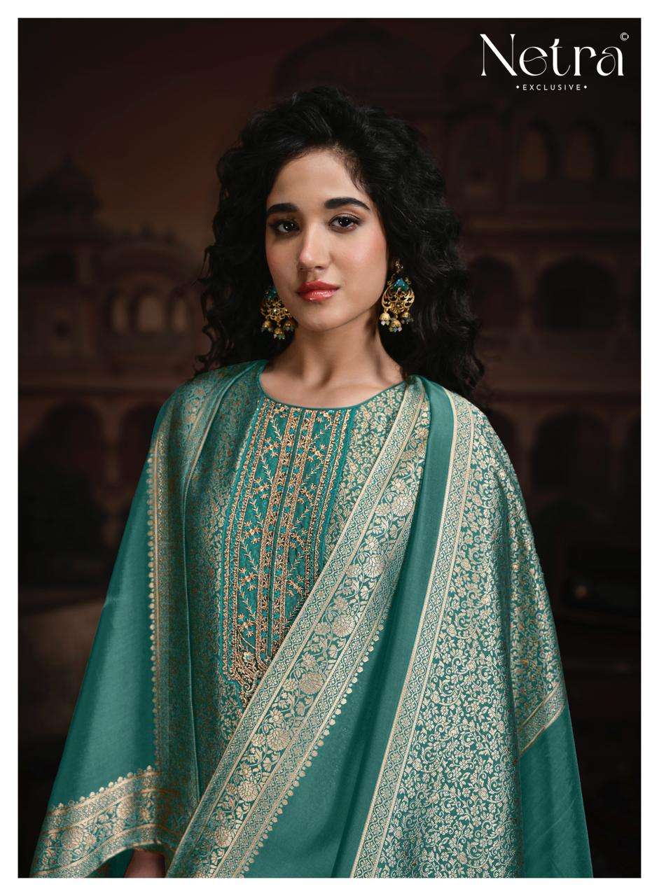 Rooh Vol 3 Netra Woven Silk Pant Style Suits Exporter Ahmedabad
