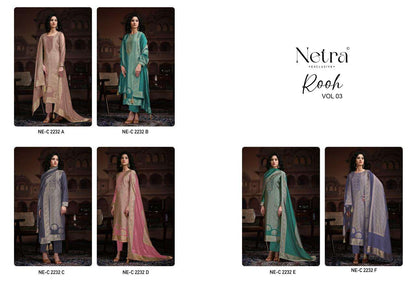 Rooh Vol 3 Netra Woven Silk Pant Style Suits Exporter Ahmedabad