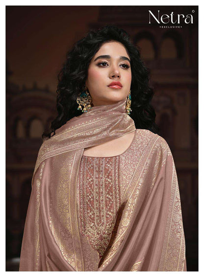 Rooh Vol 3 Netra Woven Silk Pant Style Suits Exporter Ahmedabad