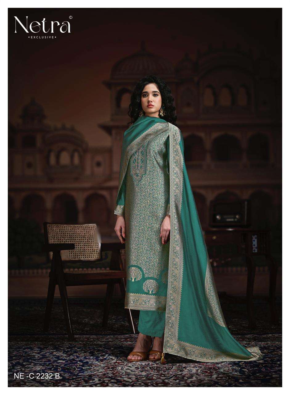 Rooh Vol 3 Netra Woven Silk Pant Style Suits Exporter Ahmedabad