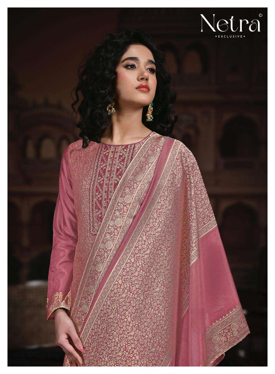 Rooh Vol 3 Netra Woven Silk Pant Style Suits Exporter Ahmedabad