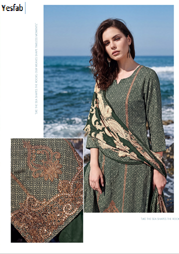 Rooh Yeson Yesfab Viscose Pashmina Suits Wholesaler Ahmedabad