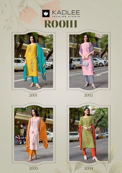 Roohi Kadlee Cotton Readymade Pant Style Suits Supplier Ahmedabad
