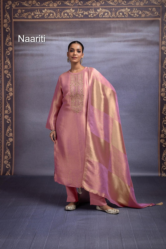 Roohi Naariti Silk Jacquard Pant Style Suits Supplier