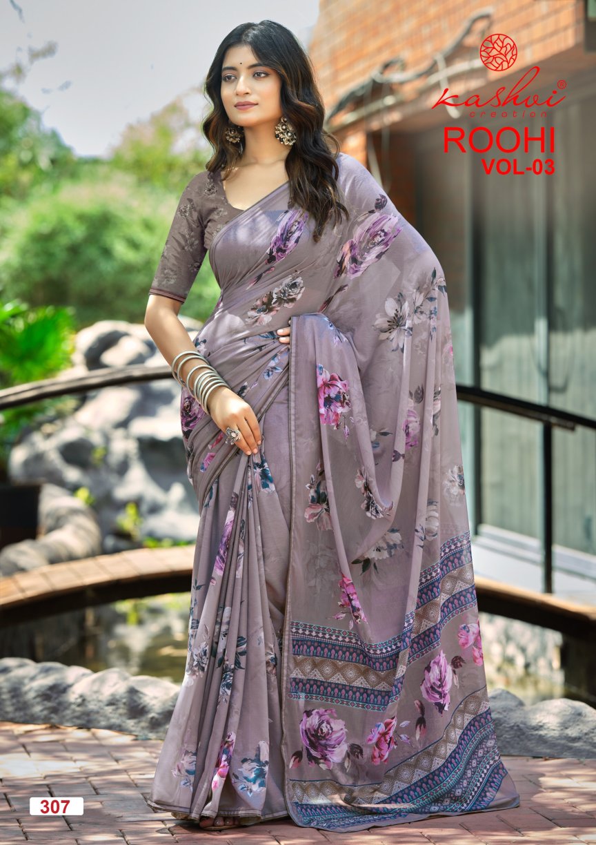 Roohi Vol 3 Kashvi Creation Sarees Wholesaler Gujarat