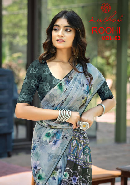 Roohi Vol 3 Kashvi Creation Sarees Wholesaler Gujarat