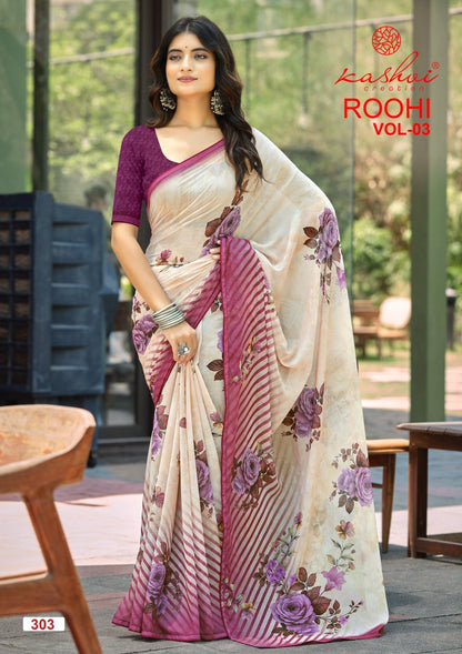 Roohi Vol 3 Kashvi Creation Sarees Wholesaler Gujarat