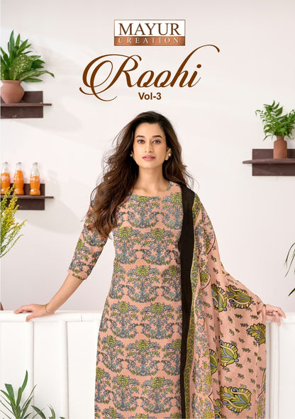 Roohi Vol 3 Mayur Creation Cotton Dress Material Wholesaler India